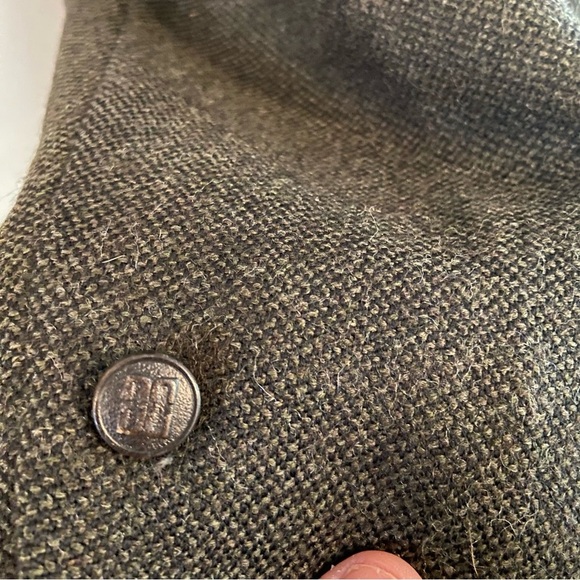 Classic Men's Blazer in Dark Gray pure virgin wool. - Picture 8 of 12